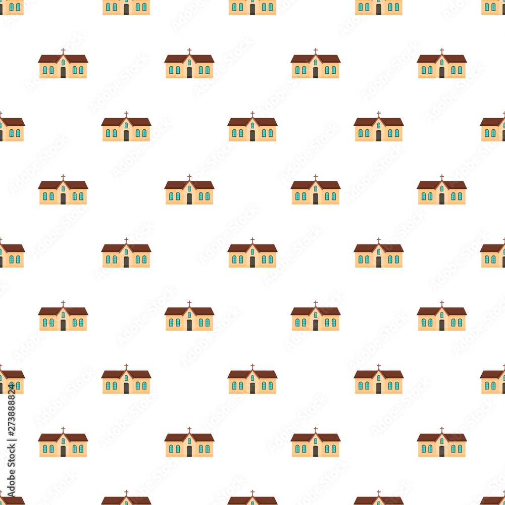 Poster small church pattern seamless vector repeat for any web design