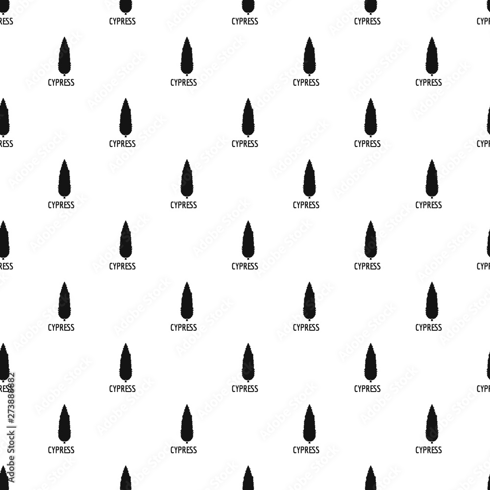 Poster cypress tree pattern seamless vector repeat geometric for any web design