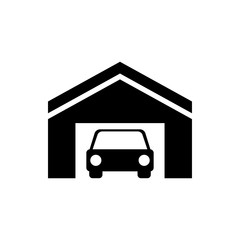 garage flat vector icon