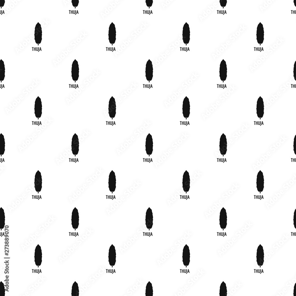 Poster thuja tree pattern seamless vector repeat geometric for any web design