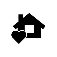 sweet home flat vector icon