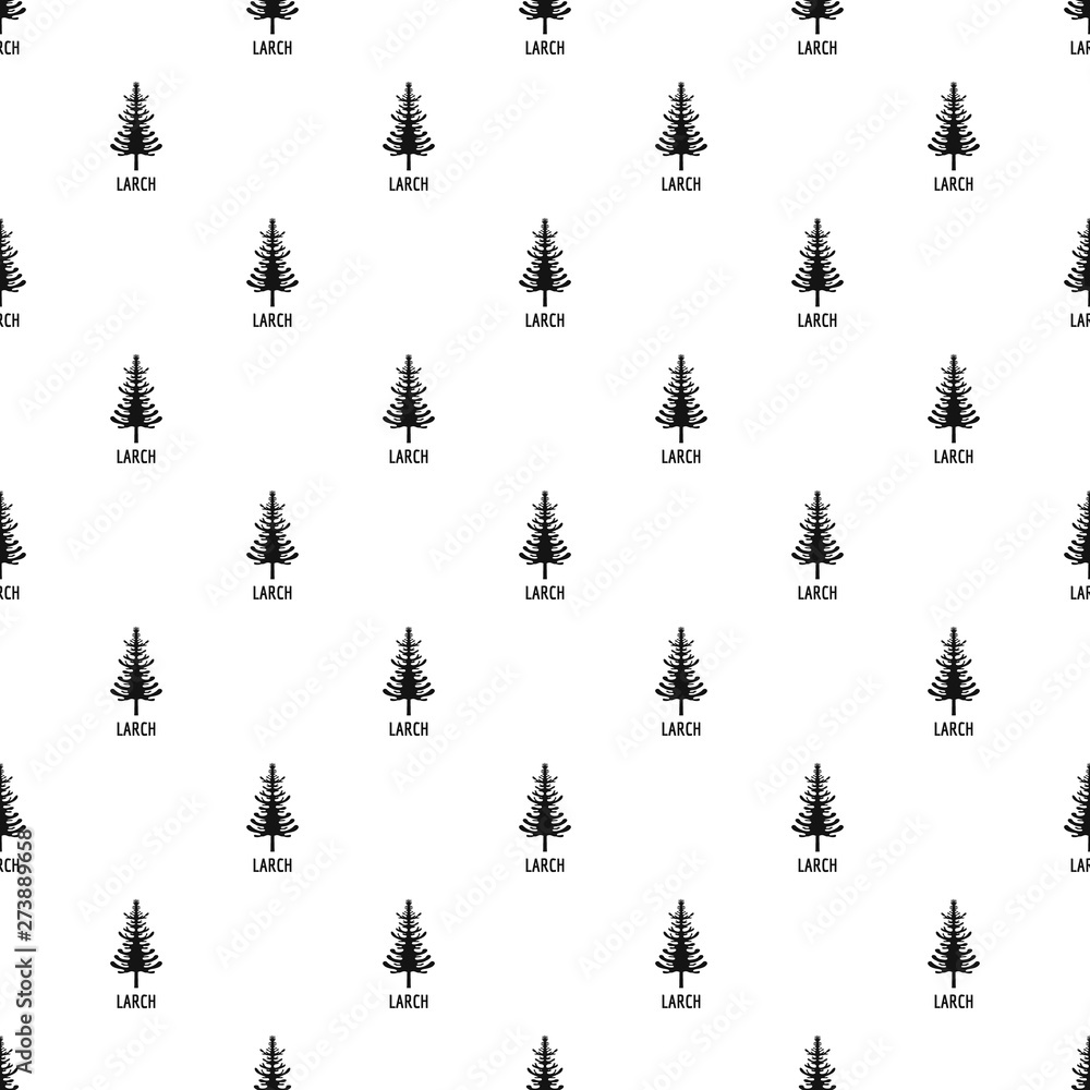 Poster larch tree pattern seamless vector repeat geometric for any web design