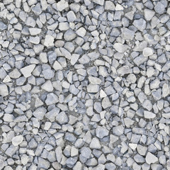Large gravel close-up with sharp edges of gray.Background or texture