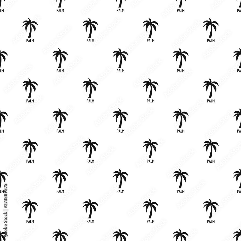 Poster palm tree pattern seamless vector repeat geometric for any web design