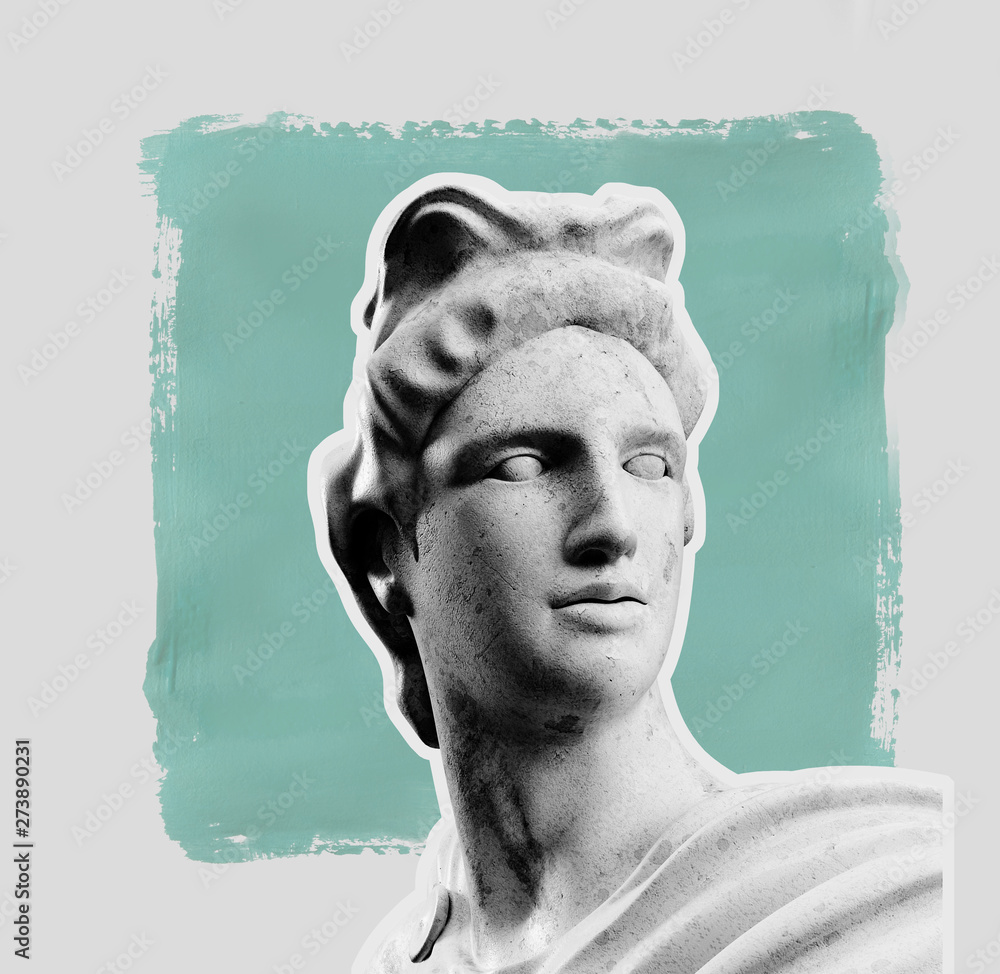 Wall mural apollo style design background vaporwave concept. 3d rendering.