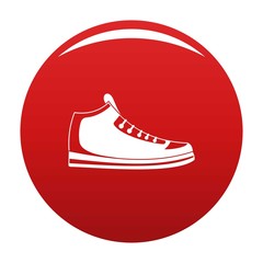 Sneakers icon. Simple illustration of sneakers vector icon for any any design red