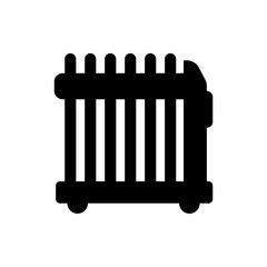 oil radiator flat vector icon