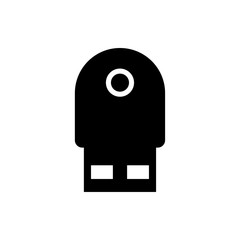 USB flash drive flat vector icon