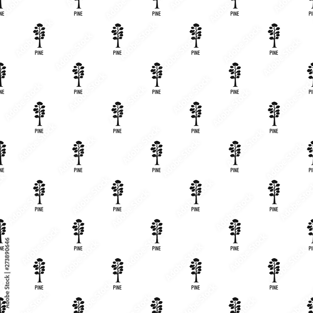 Poster pine tree pattern seamless vector repeat geometric for any web design