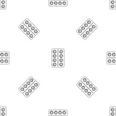 Contraception pill pattern seamless vector repeat geometric for any web design