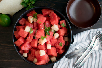 Watermelon and Jicama Fruit Salad