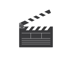 clapperboard movie icon of industry movie and movie festival vector illustration