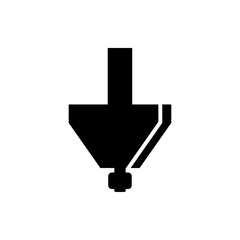 milling cutter flat vector icon