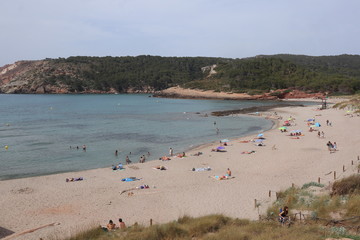 Fototapeta na wymiar beach and sea in Menorca