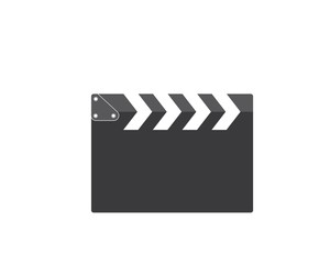 clapperboard movie icon of industry movie and movie festival vector illustration