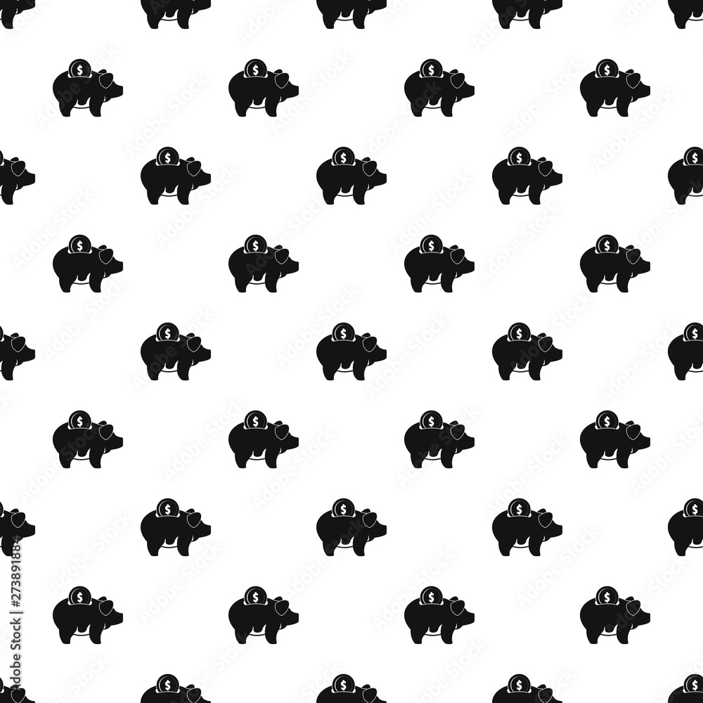 Poster pig money pattern seamless vector repeat geometric for any web design