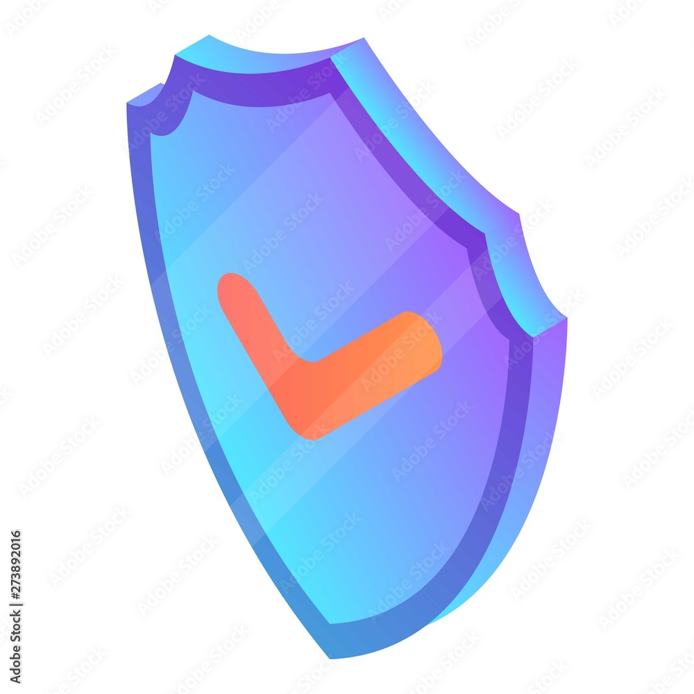 Aufkleber safe shield icon. isometric of safe shield vector icon for web design isolated on white background