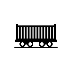 freight train flat vector icon