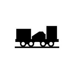 freight train flat vector icon