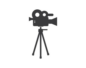 Obraz premium movie,film recorder logo icon of industry film vector illustration