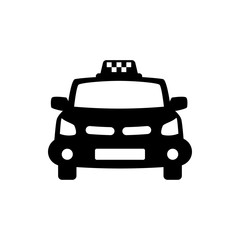 taxi front view  flat vector icon