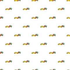 Crashed car pattern seamless vector repeat for any web design