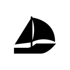 sailboat flat vector icon