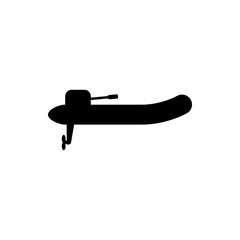 inflatable boat flat vector icon