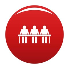 Corporate icon. Simple illustration of corporate vector icon for any design red