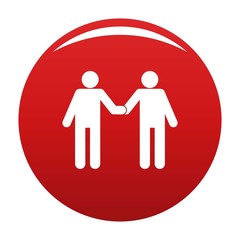 Agreement icon. Simple illustration of agreement vector icon for any design red