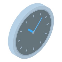 Wall clock icon. Isometric of wall clock vector icon for web design isolated on white background