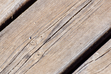 Wood Texture, Wooden Plank Grain Background, Desk in Perspective Close Up, Striped Timber, Old Table or Floor Board