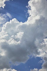 background with blue sky and white clouds