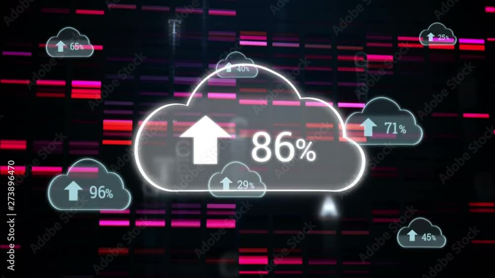 Poster upload progress clouds and genetic bar codes
