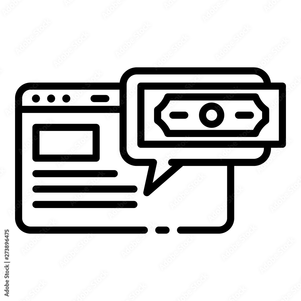 Poster internet banking icon. outline internet banking vector icon for web design isolated on white backgro