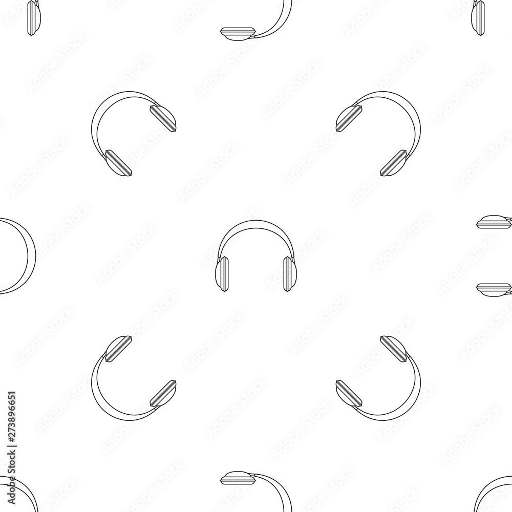 Poster modern headphones pattern seamless vector repeat geometric for any web design