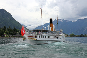 Passagierschiff, Genfersee, Schweiz 