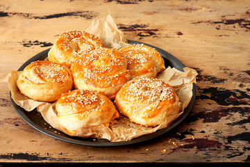 Burekas filled with feta cheese 