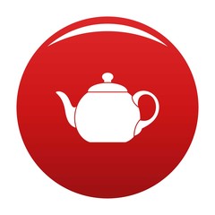 Big teapot icon. Simple illustration of big teapot vector icon for any design red