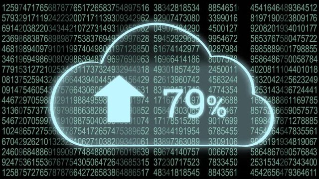 Upload progress clouds and binary codes