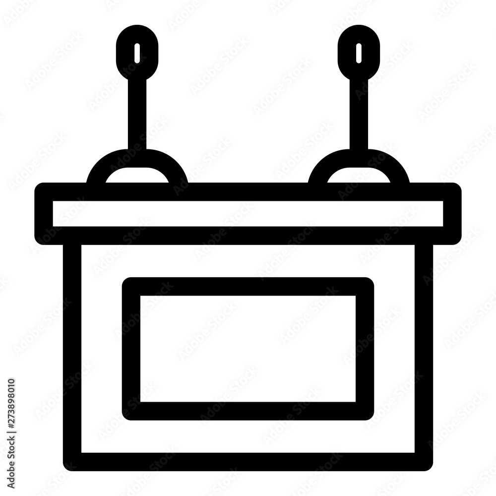 Poster speaker stand icon. outline speaker stand vector icon for web design isolated on white background