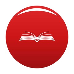 Book literature icon. Simple illustration of book literature vector icon for any design red