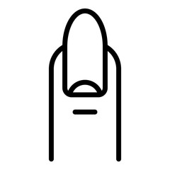 Cute finger nail icon. Outline cute finger nail vector icon for web design isolated on white background