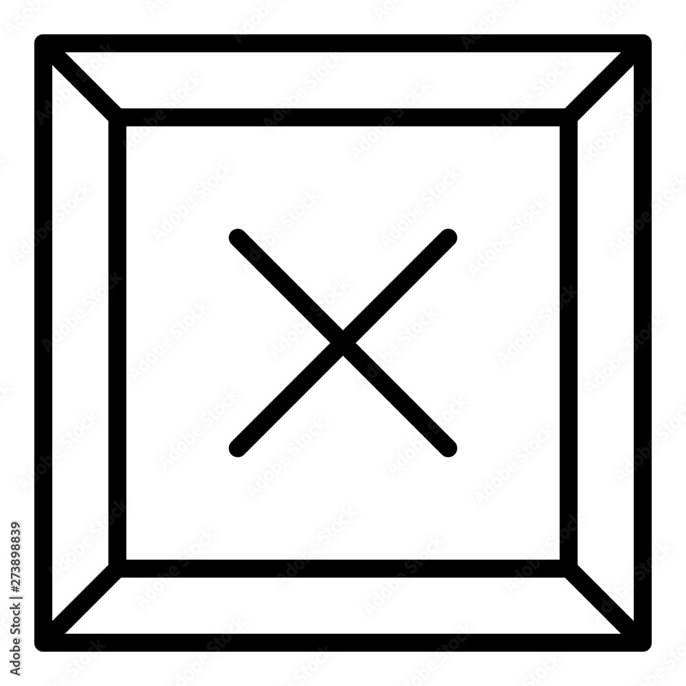 Poster cross firewall icon. outline cross firewall vector icon for web design isolated on white background
