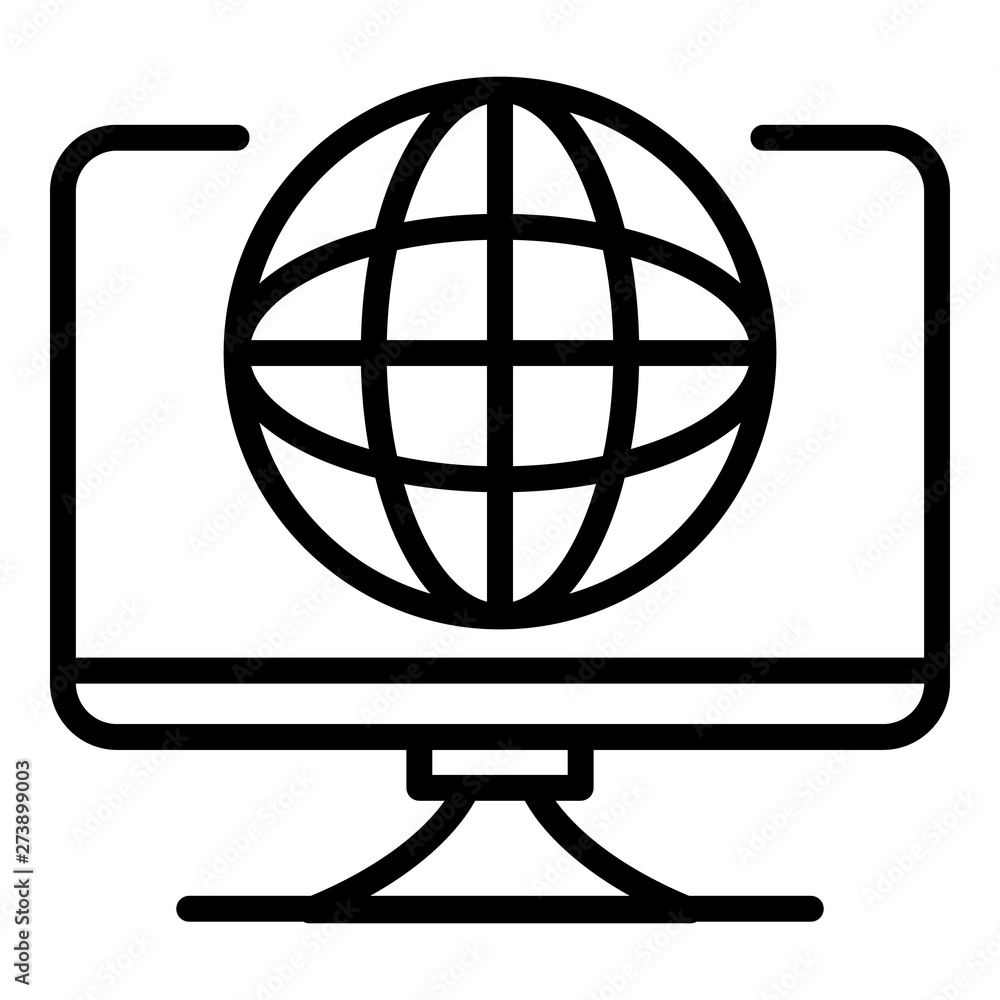 Poster web global firewall icon. outline web global firewall vector icon for web design isolated on white b