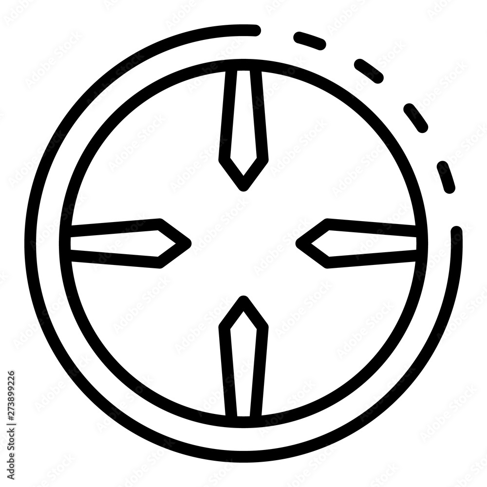 Poster firewall target icon. outline firewall target vector icon for web design isolated on white backgroun