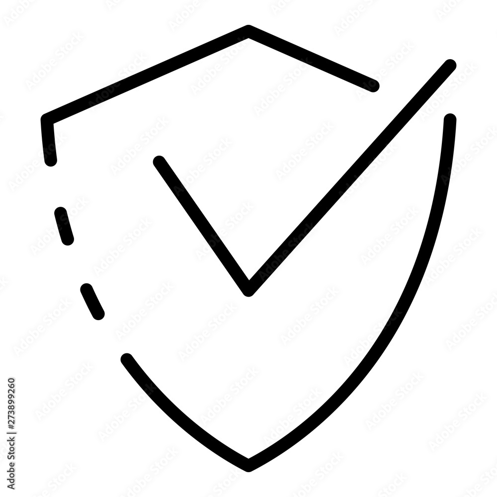Poster firewall protection shield icon. outline firewall protection shield vector icon for web design isola