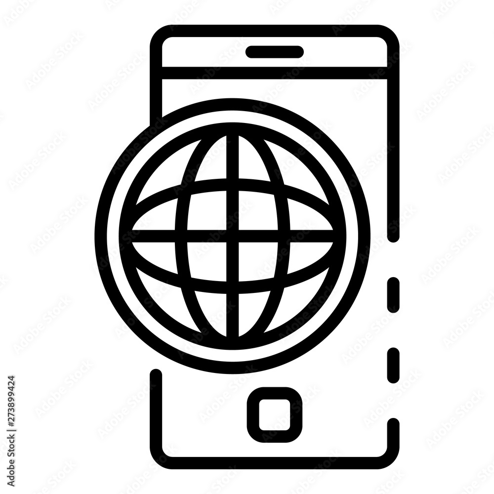 Poster web safe surfing icon. outline web safe surfing vector icon for web design isolated on white backgro