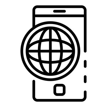 Web safe surfing icon. Outline web safe surfing vector icon for web design isolated on white background