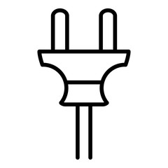 Soviet plug icon. Outline soviet plug vector icon for web design isolated on white background